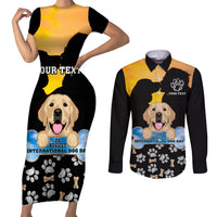 Custom International Dog Day Couples Matching Short Sleeve Bodycon Dress and Long Sleeve Button Shirts Dogs Are The Magicians Of The Universe - Wonder Print Shop