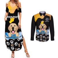 Custom International Dog Day Couples Matching Summer Maxi Dress and Long Sleeve Button Shirts Dogs Are The Magicians Of The Universe - Wonder Print Shop
