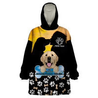 Custom International Dog Day Wearable Blanket Hoodie Dogs Are The Magicians Of The Universe - Wonder Print Shop