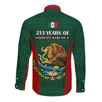 Mexico Independence Day Long Sleeve Button Shirt Happy 213th Anniversary Mexican Proud - Wonder Print Shop