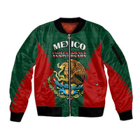 Mexico Independence Day Sleeve Zip Bomber Jacket Happy 213th Anniversary Mexican Proud - Wonder Print Shop