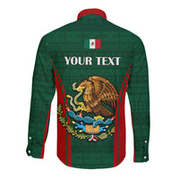 Custom Mexico Independence Day Long Sleeve Button Shirt Happy 213th Anniversary Mexican Proud - Wonder Print Shop