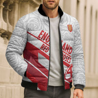 England Rugby Custom Bomber Puffer Jacket 2025 Come On Red Roses - Wonder Print Shop