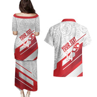 England Rugby Custom Couples Matching Puletasi and Hawaiian Shirt 2025 Come On Red Roses - Wonder Print Shop