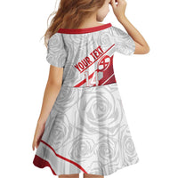 England Rugby Custom Family Matching Off Shoulder Short Dress and Hawaiian Shirt 2025 Come On Red Roses - Wonder Print Shop