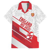 England Rugby Custom Family Matching Short Sleeve Bodycon Dress and Hawaiian Shirt 2025 Come On Red Roses - Wonder Print Shop