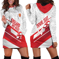 England Rugby Custom Hoodie Dress 2025 Come On Red Roses - Wonder Print Shop