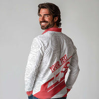 England Rugby Custom Long Sleeve Polo Shirt 2025 Come On Red Roses - Wonder Print Shop