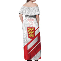 England Rugby Custom Off Shoulder Maxi Dress 2025 Come On Red Roses - Wonder Print Shop