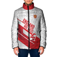 England Rugby Custom Padded Jacket 2025 Come On Red Roses - Wonder Print Shop