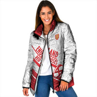 England Rugby Custom Padded Jacket 2025 Come On Red Roses - Wonder Print Shop