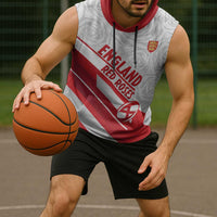 England Rugby Custom Sleeveless Hoodie 2025 Come On Red Roses - Wonder Print Shop