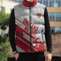England Rugby Custom Sleeveless Puffer Jacket 2025 Come On Red Roses - Wonder Print Shop