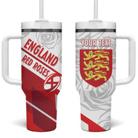 England Rugby Custom Tumbler With Handle 2025 Come On Red Roses - Wonder Print Shop