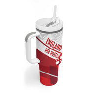 England Rugby Custom Tumbler With Handle 2025 Come On Red Roses - Wonder Print Shop