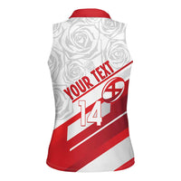England Rugby Custom Women Sleeveless Polo Shirt 2025 Come On Red Roses - Wonder Print Shop