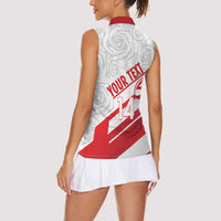 England Rugby Custom Women Sleeveless Polo Shirt 2025 Come On Red Roses - Wonder Print Shop