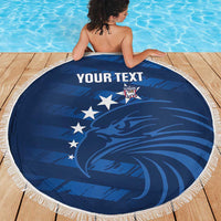 United States Rugby Custom Beach Blanket USA Eagle Go Champions - Wonder Print Shop