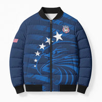 United States Rugby Custom Bomber Puffer Jacket USA Eagle Go Champions - Wonder Print Shop