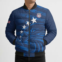 United States Rugby Custom Bomber Puffer Jacket USA Eagle Go Champions - Wonder Print Shop