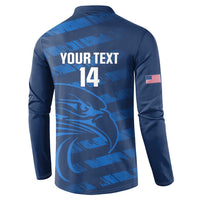 United States Rugby Custom Button Sweatshirt USA Eagle Go Champions - Wonder Print Shop