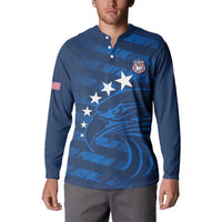United States Rugby Custom Button Sweatshirt USA Eagle Go Champions - Wonder Print Shop
