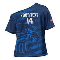 United States Rugby Custom Cross Shoulder Shirt USA Eagle Go Champions - Wonder Print Shop