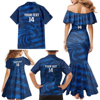 United States Rugby Custom Family Matching Mermaid Dress and Hawaiian Shirt USA Eagle Go Champions - Wonder Print Shop