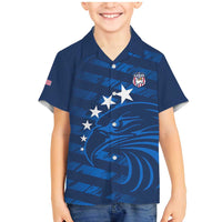 United States Rugby Custom Family Matching Mermaid Dress and Hawaiian Shirt USA Eagle Go Champions - Wonder Print Shop