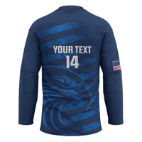 United States Rugby Custom Hockey Jersey USA Eagle Go Champions - Wonder Print Shop