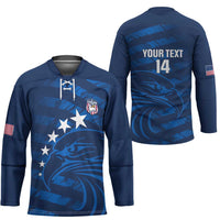 United States Rugby Custom Hockey Jersey USA Eagle Go Champions - Wonder Print Shop