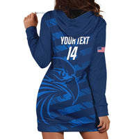United States Rugby Custom Hoodie Dress USA Eagle Go Champions - Wonder Print Shop