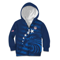 United States Rugby Custom Kid Hoodie USA Eagle Go Champions - Wonder Print Shop