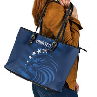 United States Rugby Custom Leather Tote Bag USA Eagle Go Champions - Wonder Print Shop