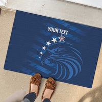 United States Rugby Custom Rubber Doormat USA Eagle Go Champions - Wonder Print Shop