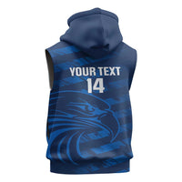 United States Rugby Custom Sleeveless Zip Hoodie USA Eagle Go Champions - Wonder Print Shop