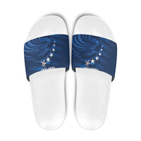 United States Rugby Custom Slide Sandals USA Eagle Go Champions - Wonder Print Shop