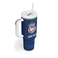 United States Rugby Custom Tumbler With Handle USA Eagle Go Champions - Wonder Print Shop