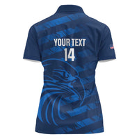 United States Rugby Custom Women Polo Shirt USA Eagle Go Champions - Wonder Print Shop
