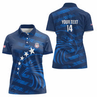 United States Rugby Custom Women Polo Shirt USA Eagle Go Champions - Wonder Print Shop