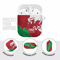 Wales Rugby Custom AirPods Case Go Cymru Yma O Hyd - Wonder Print Shop