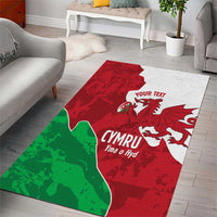 Wales Rugby Custom Area Rug Go Cymru Yma O Hyd - Wonder Print Shop