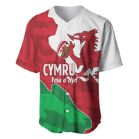 Wales Rugby Custom Baseball Jersey Go Cymru Yma O Hyd - Wonder Print Shop