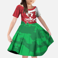 Wales Rugby Custom Family Matching Mermaid Dress and Hawaiian Shirt Go Cymru Yma O Hyd - Wonder Print Shop