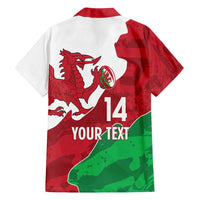 Wales Rugby Custom Family Matching Off Shoulder Maxi Dress and Hawaiian Shirt Go Cymru Yma O Hyd - Wonder Print Shop