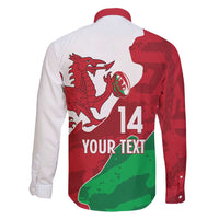 Wales Rugby Custom Family Matching Off Shoulder Maxi Dress and Hawaiian Shirt Go Cymru Yma O Hyd - Wonder Print Shop