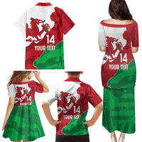 Wales Rugby Custom Family Matching Puletasi and Hawaiian Shirt Go Cymru Yma O Hyd - Wonder Print Shop