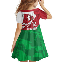 Wales Rugby Custom Family Matching Short Sleeve Bodycon Dress and Hawaiian Shirt Go Cymru Yma O Hyd - Wonder Print Shop