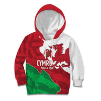 Wales Rugby Custom Kid Hoodie Go Cymru Yma O Hyd - Wonder Print Shop