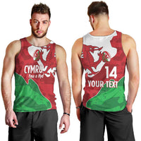 Wales Rugby Custom Men Tank Top Go Cymru Yma O Hyd - Wonder Print Shop